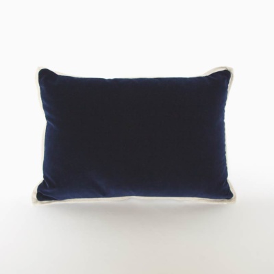 Solid Velvet Pillow - Indigo 1