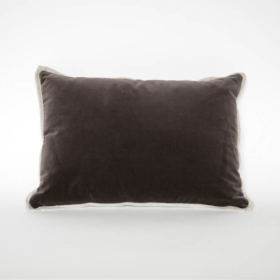 Solid Velvet Pillow - Grey 1