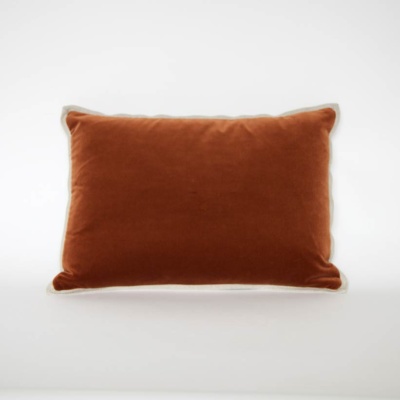Solid Velvet Pillow - Nutmeg 1
