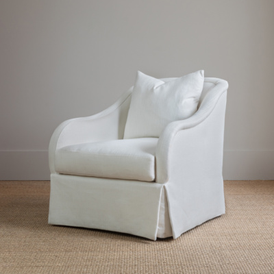 skirted swivel chair